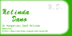 melinda dano business card