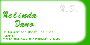 melinda dano business card